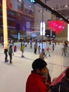 Ice rink inside the Dubai Mall.