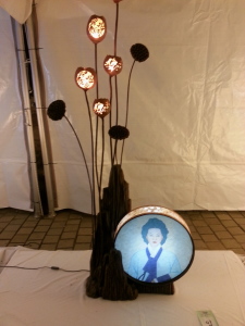 Some lantern artwork showcased at the festival. This one holds a portrait of Non-Gae.