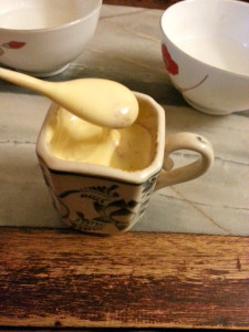 Egg coffee, made with whipped egg instead of milk. This method became popular during harder times when milk was not so easy to get. 