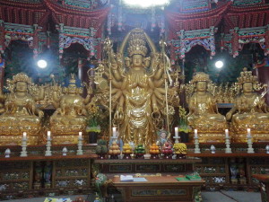 Temple statues inside Botajeon.