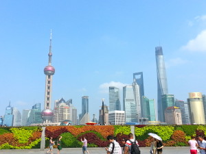"The Bund" in Shanghai, China 2014.