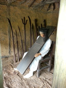 A reconstruction of what prison cells were like on the island. Many royal and political criminals were sent to Jeju to live in exile back in the day.